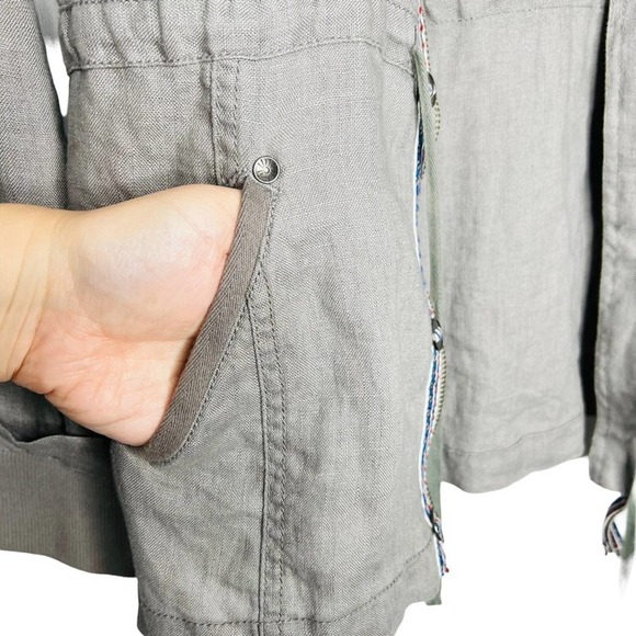Michael Stars Linen Anorak Jacket Galvanized Size XS - Picture 7 of 11